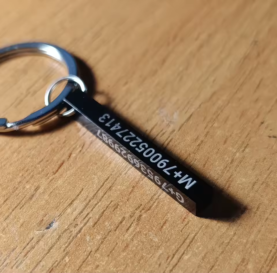 Kundenbewertung personalisierter Metall Schlüsselanhänger